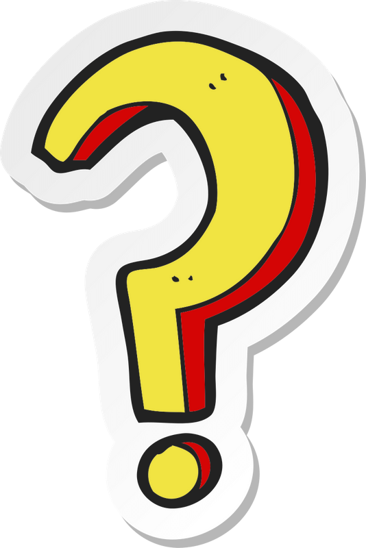 Animated yellow question mark